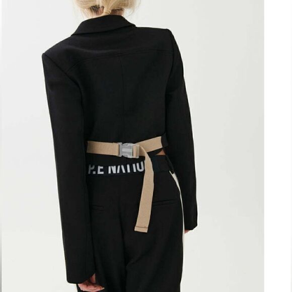 P.E.‎ Nation Downtown Cropped Blazer Jacket in Black Size XS - Picture 2 of 14